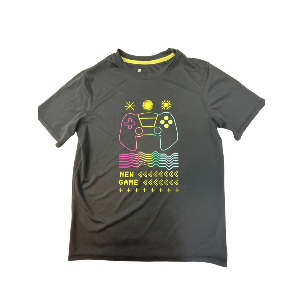 All‎ in Motion Boys XL 14 Black Video Game Controller Graphic T-Shirt Activewear